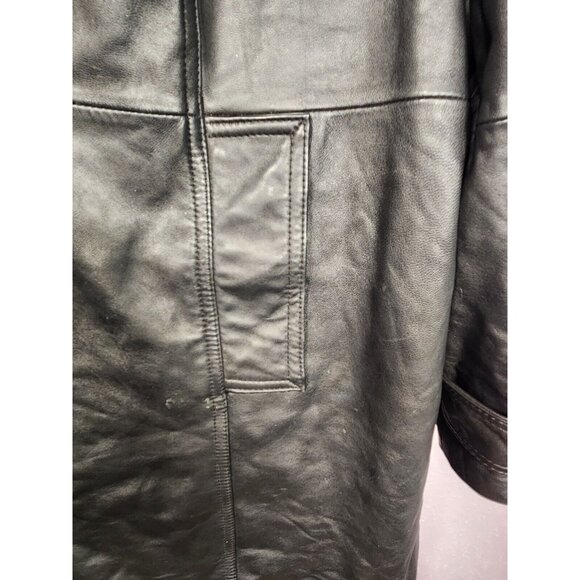 Centigrade Woman's Plus Leather Coat Butter Soft Zip Out Lining Black US/2X Gift - Picture 8 of 10
